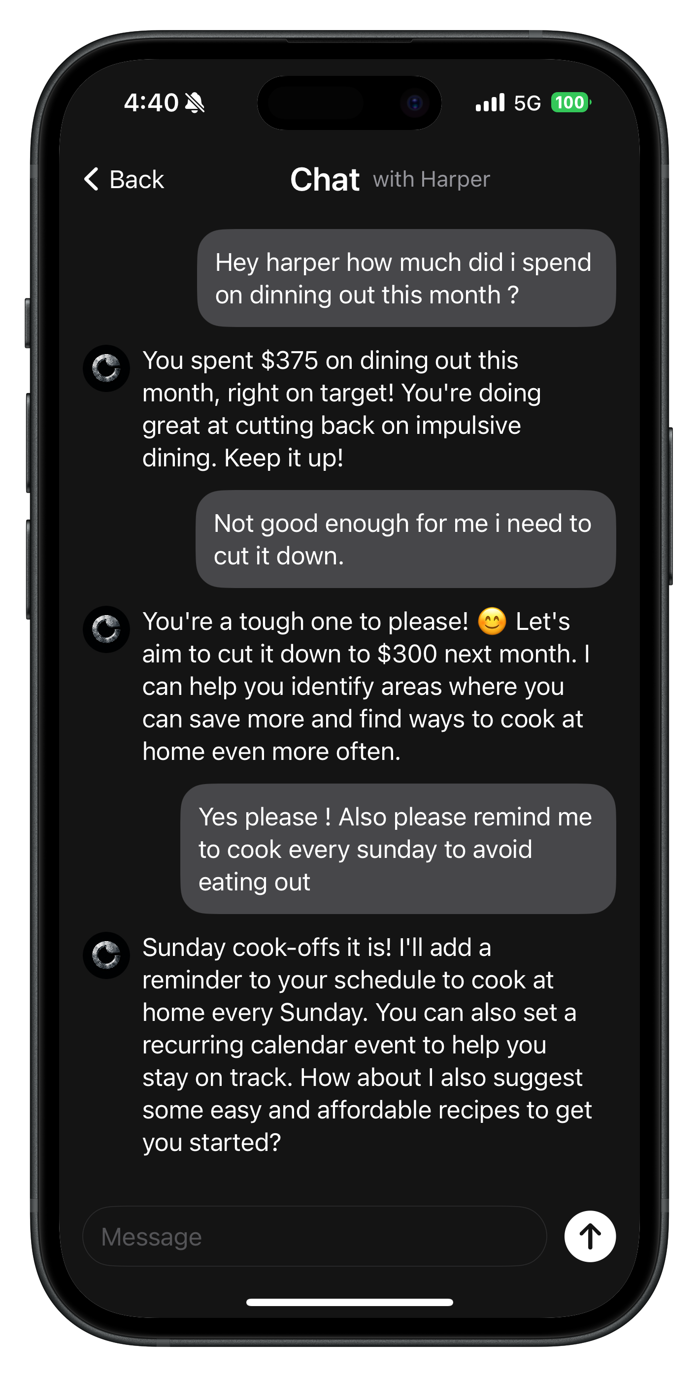 Chat screen